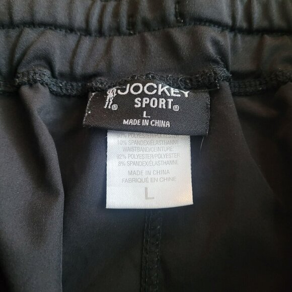 Jockey Sport Black Polyester Stretch Drawstring Pants L - Picture 4 of 6